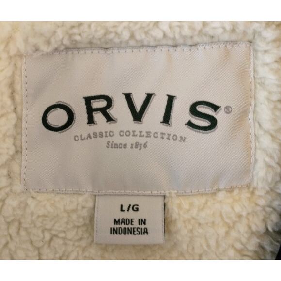 Orvis 1/4 Zip Fleece Lined Jacket. Men's Large. Black. NWT - Picture 4 of 13